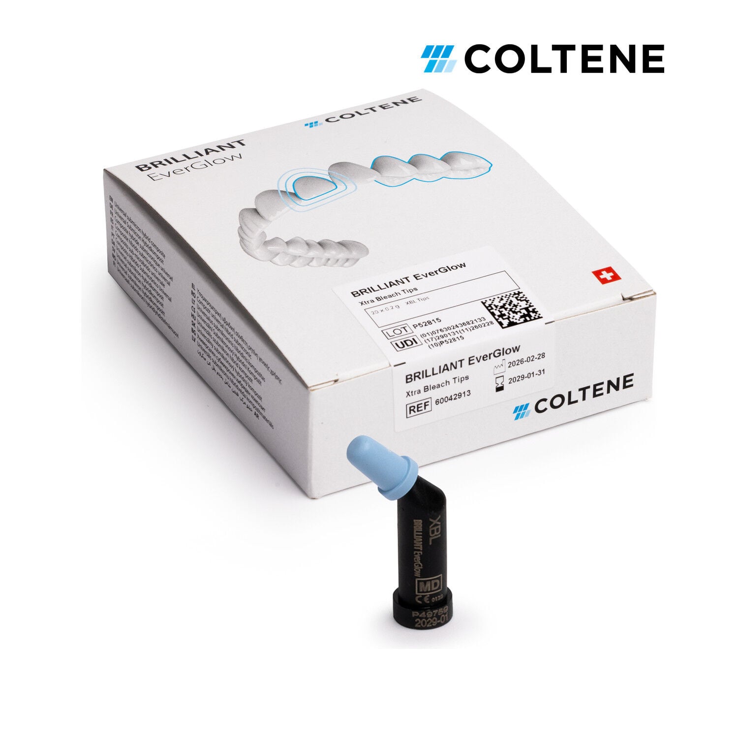 Coltene BRILLIANT EverGlow universal kompozit, Xtra Bleach (XBL) renk, 20 x 0,2 g kompül kutusu