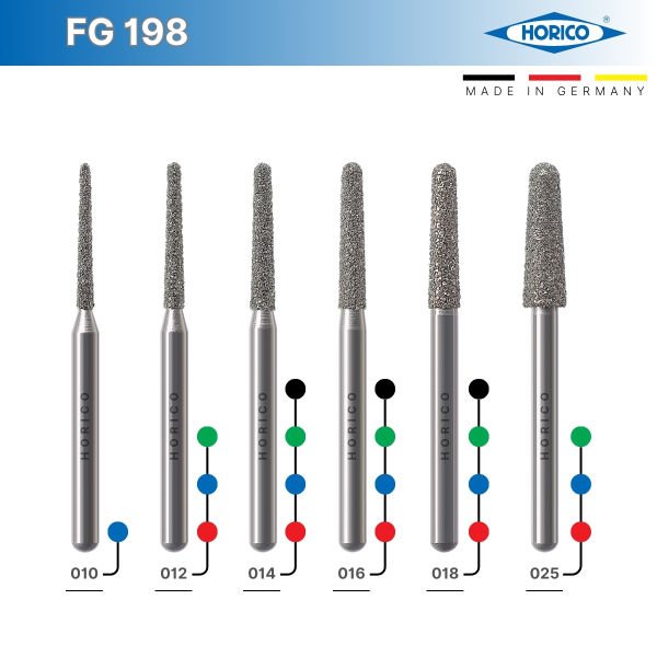 Konik Yuvarlak Uç Frez - Horico FG 198