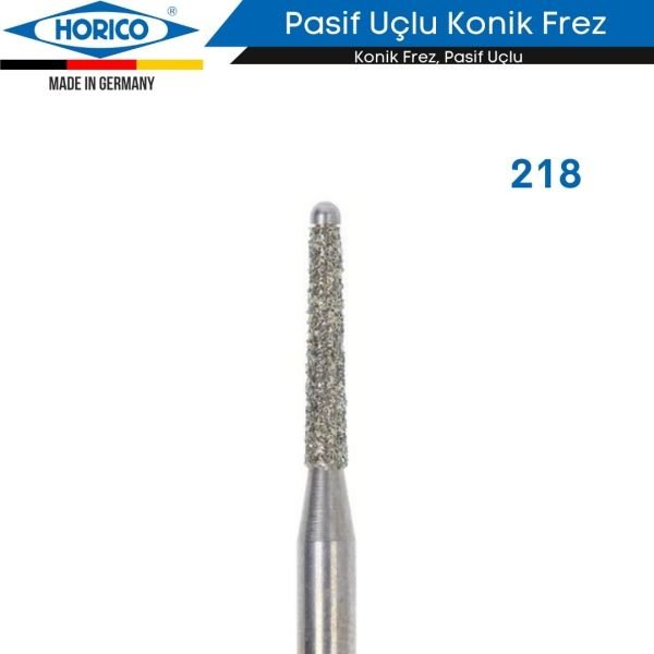Pasif Uçlu Konik Frez - Horico FG 218 5'li
