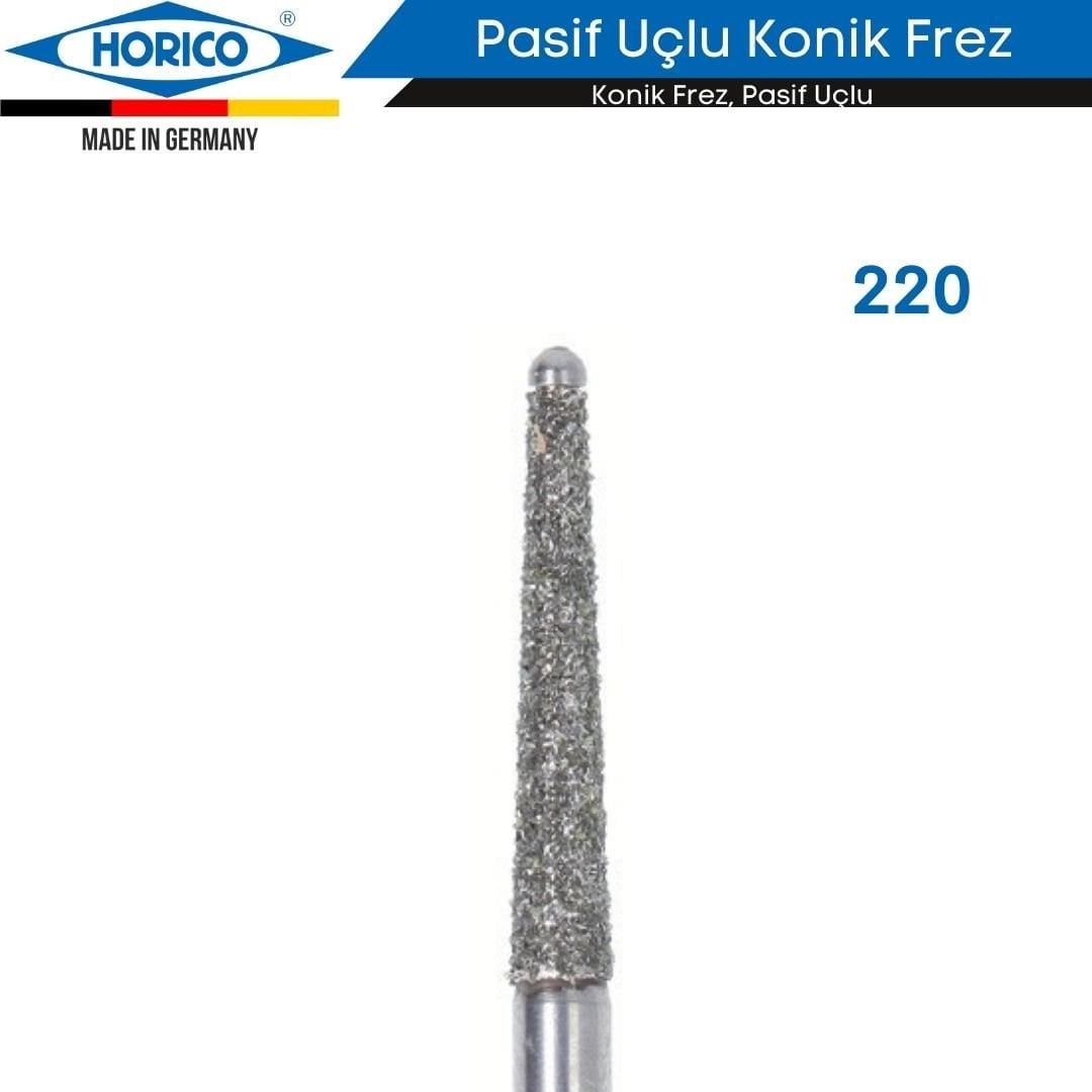 Pasif Uçlu Konik Frez - Horico FG 220 5'li