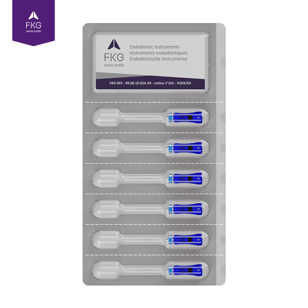 FKG K-File ISO 30, 31 mm, 6'lı steril blister — blister ambalaj