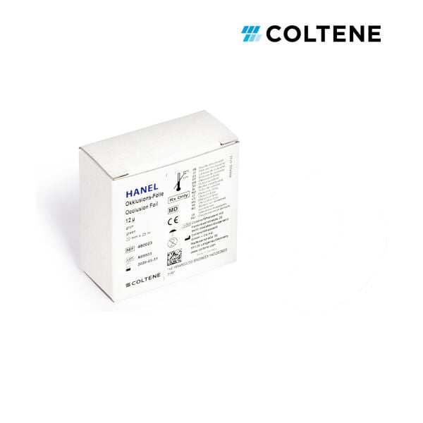 Coltene Hanel oklüzyon folyosu 12 µ, tek taraflı, 22 mm × 25 m, yeşil (ambalaj)