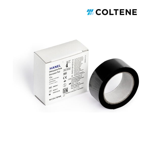 Coltene Hanel oklüzyon folyosu 12 µ, çift taraflı, 22 mm × 25 m, siyah