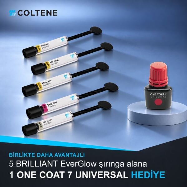 Coltene BRILLIANT EverGlow 5 Şırınga + ONE COAT 7 Universal Hediye