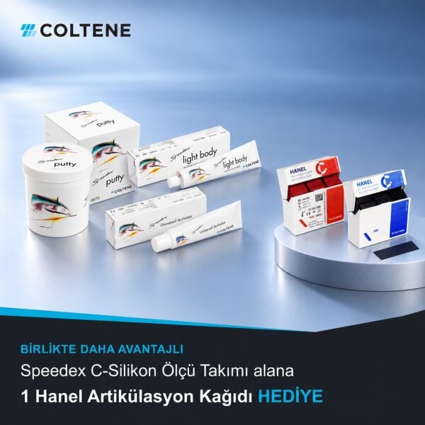 Coltene Speedex C-Silikon Ölçü Takımı + Hanel Artikülasyon Kağıdı 200 µ Hediye