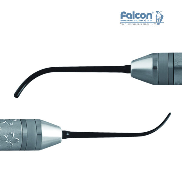 Flower-Line Condenser, non-stick siyah kaplamalı uçların yakın çekimi