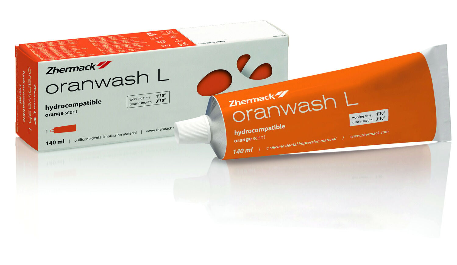 Zhermack Oranwash L C tipi silikon light body 140 ml tüp