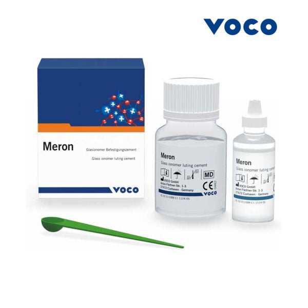 VOCO Meron cam iyonomer yapıştırma simanı toz/likit set, 35 g toz ve 15 ml likit