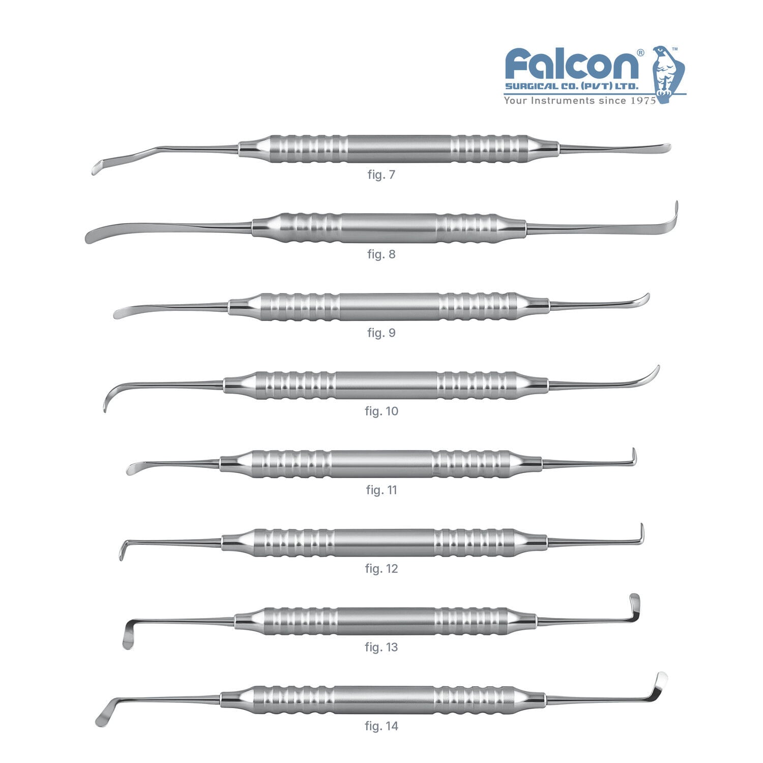 Falcon Classic-Lite sinüs lift elevatörleri Fig. 7–14, 8'li set