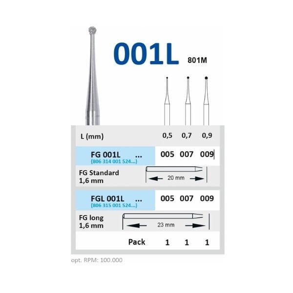 Rond Frez, İnce - Mikropreperasyon - FG 001L