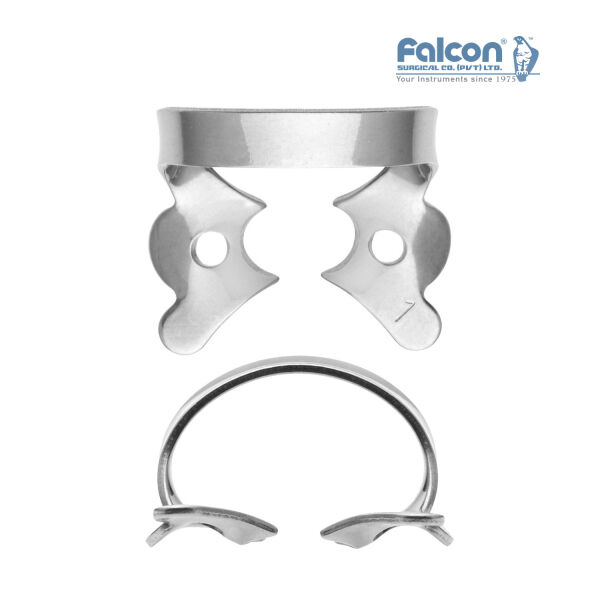 Falcon kanatlı rubber dam klempi #1, paslanmaz çelik