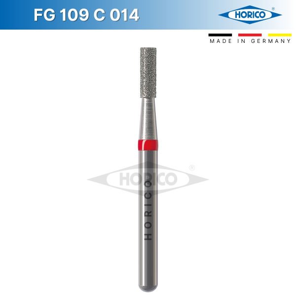 Silindir Elmas Frez - FG 109 Kırmızı - Fine - 014