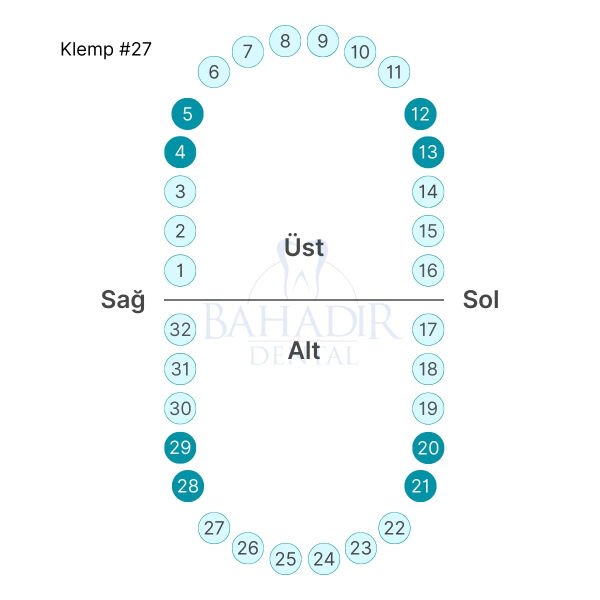 Rubber Dam Klemp #27 Premolar
